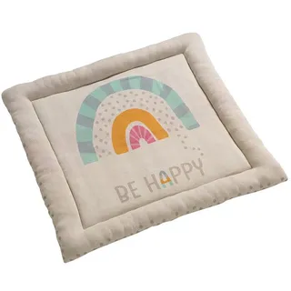 Krabbeldecke be happy, howa, Baby Spielmatte weich gepolstert, Baumwolle, Strick, 100x100x7cm