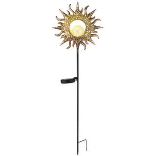 GLOBO Solarleuchte Metall 24,2 cm x 81,5 cm 1 Stück rostfarben
