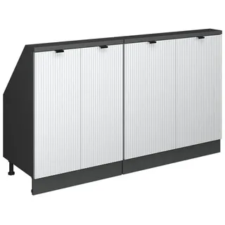 Vicco Rion 140 x 83,8 x 46 cm Weiß Riffel