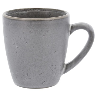 BITZ Becher, Kleiner Kaffeebecher aus Steingut, 19 cl, Grau