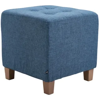 deluke Sitzhocker CELIS Stoff 45 x 46 x 45 cm Blau