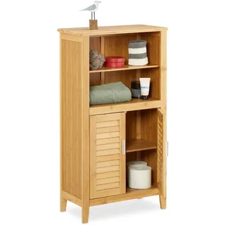 Relaxdays Badezimmerschrank 92 x 50 x 25 cm Natur