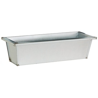 Dehner Blumentopf Pflanzgefäß, Blumenkasten, 50 x 17 x 13 cm, Metall grau