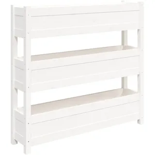 vidaXL Pflanzkübel 112 x 25 x 104,5 cm Weiß