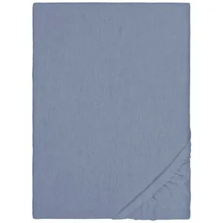 biberna Spannbettlaken Flanell 180 x 200 - 200 x 200 cm blau 1 St.