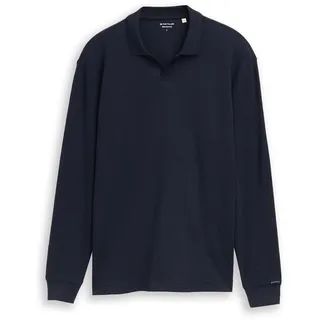 Tom Tailor Langarm-Poloshirt blau 3XL
