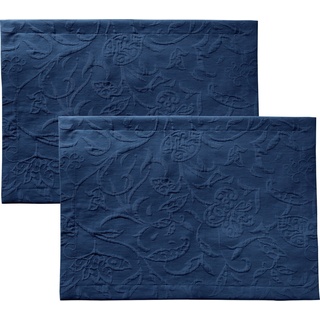 Platzset, Tischset "Cordoba" 2er-Pack, PICHLER, (2-St), bügelfrei Uni blau