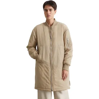 Steppmantel MARC O'POLO "aus Crinkle-Nylon", Damen, Gr. 36, beige (m745), Obermaterial: 100% Polyamid. Futter: 100% Polyester, unifarben, Rippbündchen, Mäntel Steppmantel