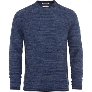 camel active Herren Crew Neck Rundhals Pullover Pulli Feinstrick Blau Meliert - M