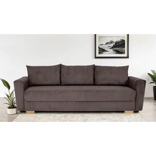 Home Affaire Schlafcouch Polyester 3-Sitzer Braun