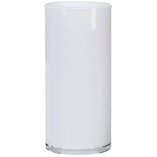 Vase Zylinder 30 cm Glas Weiß S (Small)