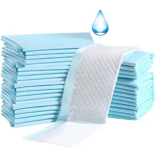 Buyockss Baby-Einweg-Unterlage, 100 Stück, Inkontinenz-Wickelunterlage, Babywindeln, Neugeborenen-Einlagen, weich, atmungsaktiv, wasserdicht, auslaufsicher, schnell absorbierend, 33 x 45,7 cm