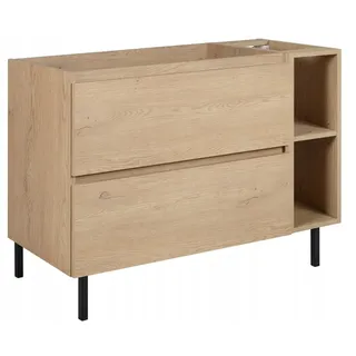 rodan fabryka mebli Simple 100 Cm - Helle Eiche - Modernes Design - Mit Regal Und Metallfüßen
