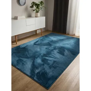 benuta Furry Fellteppich 160 x 230 cm Türkis