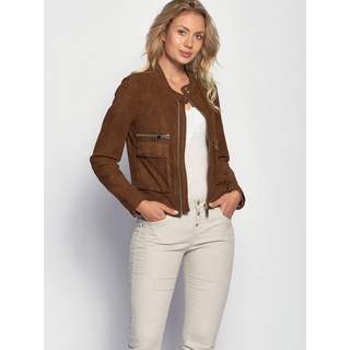 Lederjacke MAZE "Clermont" Gr. S, braun (cognac) Damen Jacken Lederjacken