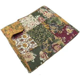 Greenland Home Antique Chic Quilted Patchwork Throw, 50" x 60", Multicolor