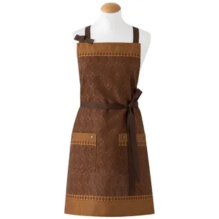 Le Jacquard Francais Kochschürze Schürze Barista Moccacino 80x96 cm braun