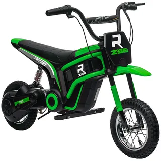 Homcom Kinder Elektro Motorrad 12V mit Hupe, Leuchte grün