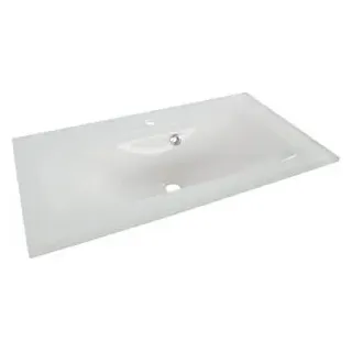 YEGA Glaswaschbecken Weiss B X H X T CA. 80,5X13,5X42 CM
