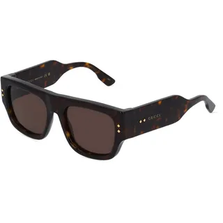 Gucci GG1262S Herren-Sonnenbrille Vollrand Quadratisch Kunststoff-Gestell, braun