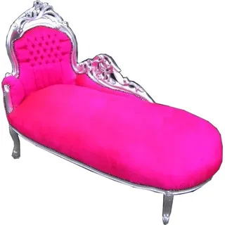 Barock Chaiselongue "King" Pink/Silber
