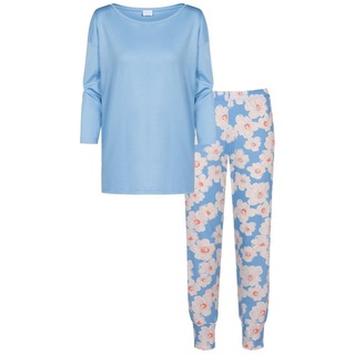 Mey Nachthemd Caja (Set, 2-tlg) Schlafanzug - Baumwolle - Atmungsaktiv - Hochwertige Baumwolle blau 44