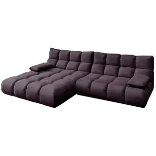 KAWOLA Ecksofa VIVIEN Polyester 2-Sitzer Lila