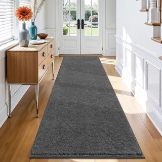 Elzusha - Lange Küchenmatte, rutschfest und waschbar, 80 x 200 cm - Schwarz