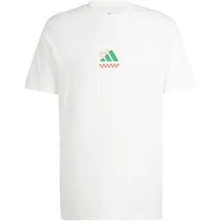 adidas Lounge Pizza Graphic Kurzarm-T-Shirt Off White M