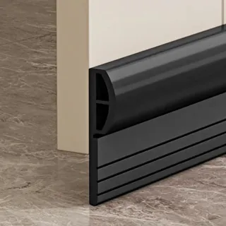 PromoHome® Zugluftstopper für unter der Tür, selbstklebende Türdichtung, weiß, 100 cm