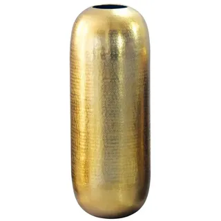 Wohnling Bodenvase WL7.463 Vase 75 cm Aluminium Gold Blumenvase XXL Wohndeko Groß (Elegantes Wohnaccessoire für stilvolle Räume), Große Vase mit moderner Ausstrahlung goldfarben