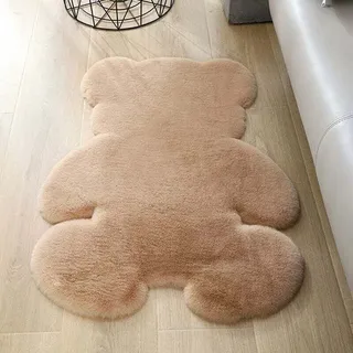Runder, Flauschiger, Waschbarer Teppich Mit Großen Schutzpolstern, Kinderteppich Für Wohnzimmer, Babyzimmer, Kinderzimmer, 90 X 120 Cm