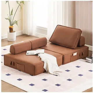 LuxusKollektion TV-Sessel Schlafsessel 2in1 Relaxsessel mit abnehmbaren Armlehnen braun braun