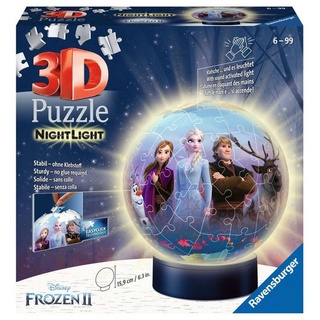 Ravensburger 3D-Puzzle »72 Teile Ravensburger 3D Puzzle Ball Nachtlicht Disney Frozen 2 11141«, 72 Puzzleteile
