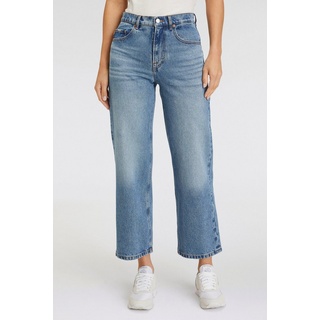 BOSS ORANGE High-waist-Jeans Ruth High Rise Hochbund High Waist Premium Denim Jeans mit Leder-Badge blau 31