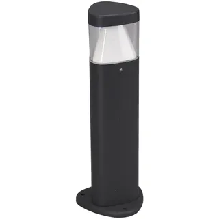 Lucande LED Außenleuchte 'Milou' (spritzwassergeschützt) (Modern) in Schwarz aus Aluminium (1 flammig,) - Wegeleuchte, Pollerleuchte, Wegelampe, Sockelleuchte