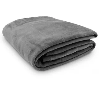 ZOLLNER Kuscheldecke 150 x 200 cm Grau
