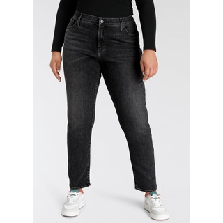 Skinny-fit-Jeans LEVI'S PLUS "311 PL SHAPING SKINNY" Gr. 14 (44), Länge 32, schwarz (black worn in) Damen Jeans Röhrenjeans