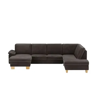meinSofa Wohnlandschaft Leder Samu ¦ braun ¦ Maße (cm): B: 316 H: 90 T: 235.0