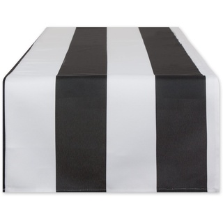 DII Outdoor Tabletop Collection Gitter-Tischläufer, 35 x 183 cm, Schwarz
