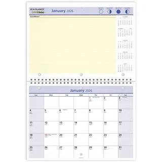 At-A-Glance Wand- und Schreibtischkalender 2026 Weiß