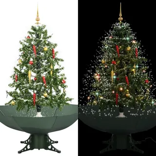 Schneiender Weihnachtsbaum Mit Schirmfuß Grün 140 Cm