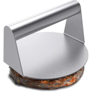 trabag 6,3 Zoll Burger Smasher, Burgerpresse Edelstahl, GroßEr Burger Presse, Round Smash Burger, Professionelles Burger Smasher, Burgerpresse Edelstahl für Grillen, Burger, Steaks, Speck