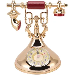 Vintage-weckertelefon, Einzigartig, Elegant, Präzise Zeitanzeige, Nachttischuhr, Dekoration Für Zuhause, Café Und Büro, Yf020 2