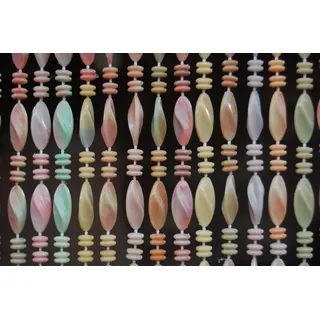 La Tenda Perlenvorhang GENOA 3 Türvorhang bunt, Hakenaufhängung, halbtransparent, 90 x 210 cm, Perlen - Länge und Breite individuell kürzbar bunt 90 cm x 210 cm