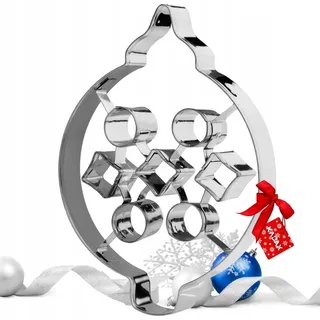 Kadax Ausstechformen aus Edelstahl "Satter", Ausstecher, Keksausstecher für backen, Weihnachtskugel