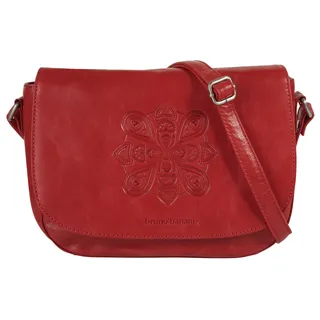 Umhängetasche BRUNO BANANI "Mandala" Gr. B/H/T: 26 cm x 18 cm x 6 cm onesize, rot Damen Taschen Handtaschen echt Leder