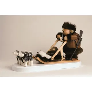 KWO Räuchermann Eskimo mit Hundeschlitten 21 cm