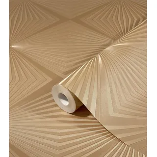 Glööckler Vliestapete Imperial Rauten Bronze