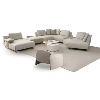 JVmoebel Eckcouch U-Form 3-Sitzer Beige